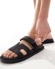 SEQWL SEQWL Kidman sandals with straps in faux nubuck in black - 3