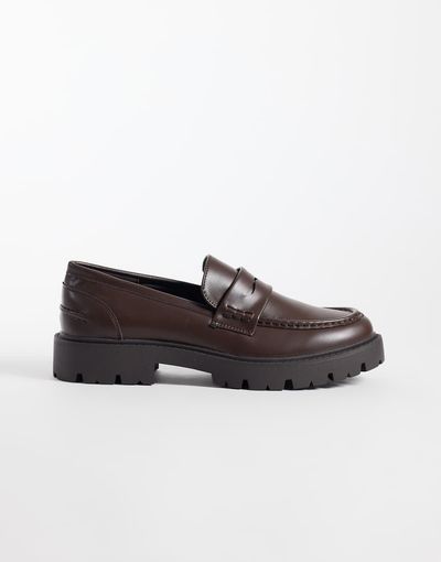 SEQWL SEQWL Kinder chunky loafers in brown