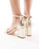 SEQWL SEQWL Leal heeled sandals in gold - 4