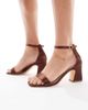 SEQWL SEQWL Leal heeled sandals in satin chocolate-Brown - 1