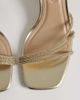 SEQWL SEQWL Leal strappy block heeled embellished sandals in gold - 2