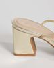 SEQWL SEQWL Leal strappy block heeled embellished sandals in gold - 4