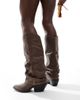SEQWL SEQWL Lexus slouchy fold over western boots in brown - 2