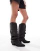 SEQWL SEQWL Lexus slouchy western boots in black - 3