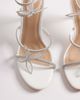 SEQWL SEQWL Licorice embellished wrap around heeled sandals in white - 2