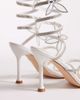 SEQWL SEQWL Licorice embellished wrap around heeled sandals in white - 3