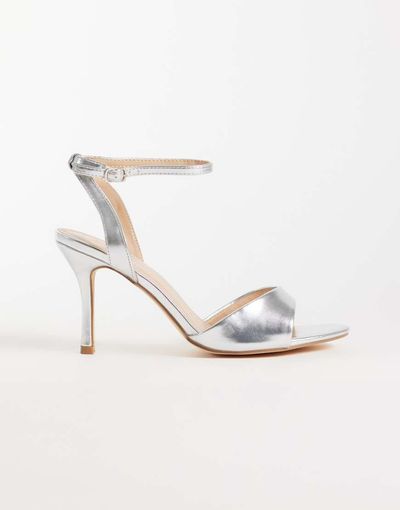 SEQWL SEQWL Lolly heeled sandal in silver