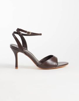 SEQWL SEQWL Lolly heeled sandals in chocolate brown