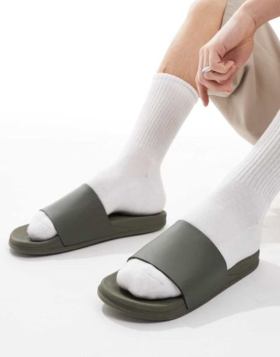 SEQWL SEQWL Mamun sandals with strap in olive-Green