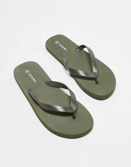 SEQWL SEQWL Mamun thong flip flops in olive-Green