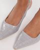 SEQWL SEQWL Maybach slingback kitten heels in gray croc - 2