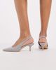 SEQWL SEQWL Maybach slingback kitten heels in gray croc - 3