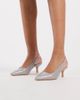 SEQWL SEQWL Maybach slingback kitten heels in gray croc - 4
