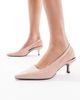 SEQWL SEQWL Maybach slingback kitten heels in soft pink - 1