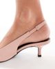 SEQWL SEQWL Maybach slingback kitten heels in soft pink - 3