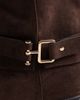 SEQWL SEQWL Mickey faux suede buckle knee boots in chocolate brown - 3
