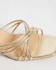 SEQWL SEQWL mid block heel sandals in gold PU - 2