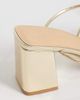 SEQWL SEQWL mid block heel sandals in gold PU - 3