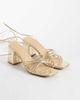 SEQWL SEQWL mid block heel sandals in gold PU - 4