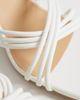 SEQWL SEQWL mid block heel sandals in white PU - 3