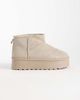 SEQWL SEQWL mini flatform boots in mushroom-Neutral - 1