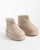 SEQWL SEQWL mini flatform boots in mushroom-Neutral - 3