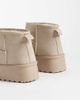 SEQWL SEQWL mini flatform boots in mushroom-Neutral - 4