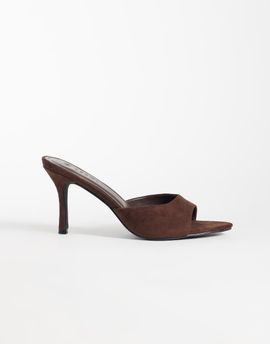 SEQWL SEQWL Ocon heeled sandals in chocolate suedette-Brown