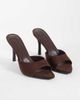 SEQWL SEQWL Ocon heeled sandals in chocolate suedette-Brown - 2