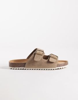 SEQWL SEQWL Olsen sandals with buckles in taupe-Neutral