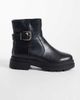 SEQWL SEQWL Perth chunky buckle detail boots in black - 1