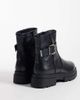 SEQWL SEQWL Perth chunky buckle detail boots in black - 2