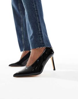SEQWL SEQWL Petunia high vamp pumps in patent black