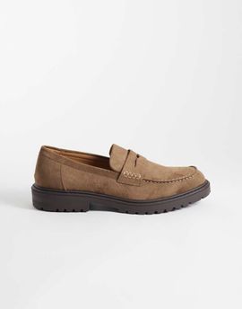 SEQWL SEQWL Pier faux suede chunky loafers in mocha-Neutral