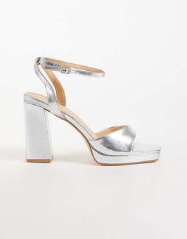SEQWL SEQWL platform block heel sandals in silver