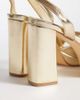 SEQWL SEQWL platform block heeled sandals in gold - 4