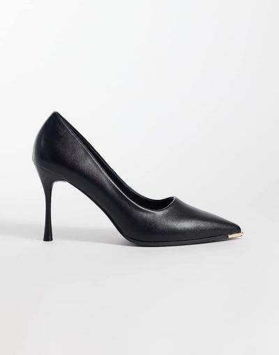 SEQWL SEQWL pumps with gold detail in black