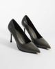 SEQWL SEQWL pumps with gold detail in olive croc-Green - 4