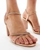 SEQWL SEQWL Reeves strappy embellished high block heeled sandals in rose gold - 2