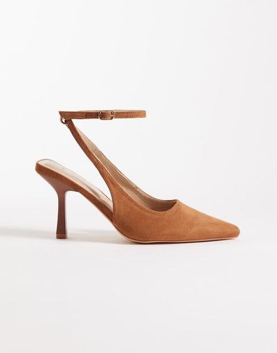 SEQWL SEQWL Salado heeled pumps in tan faux suede-Brown