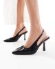 SEQWL SEQWL Salado ruched detailing slingback heels in black - 1