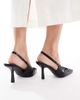 SEQWL SEQWL Salado ruched detailing slingback heels in black - 3