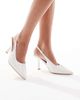 SEQWL SEQWL Salado ruched detailing slingback heels in white-Gray - 1