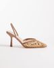SEQWL SEQWL Salado slingback embellished heeled shoes in bronze-Brown - 1