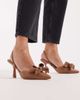 SEQWL SEQWL Salado slingback heeled pumps with bow detailing in tan-Brown - 1