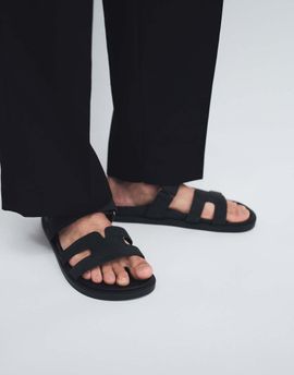 SEQWL SEQWL sandals with straps in faux nubuck in black