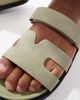 SEQWL SEQWL sandals with straps in faux nubuck in olive-Green - 2