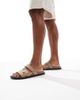 SEQWL SEQWL sandals with straps in faux nubuck in taupe-Green - 1