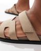 SEQWL SEQWL sandals with straps in faux nubuck in taupe-Green - 2