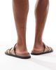 SEQWL SEQWL sandals with straps in faux nubuck in taupe-Green - 4